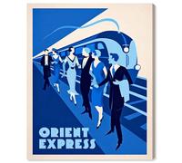 Orient Express Canvas Print Retro Fashion Decor by Art Remedy, Gallery Wrapped, 24 x 30