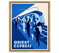 Orient Express Canvas Print Retro Fashion Decor by Art Remedy, Gold Frame, 20 x 24