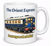 Orient Express Luxury Historic Train Illustration Gift Mug