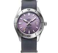 Orient Mako Men’s Automatic Watch RA-AC0Q07V30B Violet Dial Leather Strap 200M
