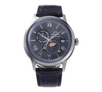 Orient Men's Analogue Mechanical Watch with Leather Strap RA-AK0806L, Midnight Blue, Classic