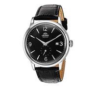 Orient Men's Bambino Small Seconds Japanese-Automatic Watch with Leather Strap, 21 mm, Black/Stainless Steel, Automatic Watch
