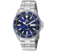 Orient Men's Kamasu Stainless Steel Japanese-Automatic Diving Watch, Blue - Metal Bracelet, 41.8 mm, Diving Watch