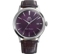 Orient Classic Bambino Classic - Men's Automatic and Manual Winding Mechanical Classic Brown Leather Strap Stainless Steel Case Analogue Violet Dial - RA-AC0032V