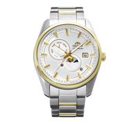 Orient RA-AK0312S Contemporary Narrow Day & Night Men's Automatic Manual Winding Mechanical Casual Stainless Steel Bracelet and Case White Dial Analogue Display