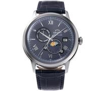 Orient RA-AK0806L30B Bambino Sun & Moon 41mm 3ATM Automatic Watch Unisex Blue...