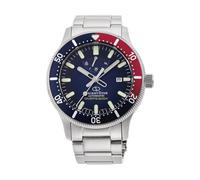 Orient RE-AU0306L00B Men's Automatic Watch in Blue/Red with Stainless Steel Strap Water Resistance: 20 Bar, Case Diameter: 43 mm