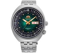 Orient Revival World Map Green Dial Steel Strap Men's Watch RA-AA0E02E39B