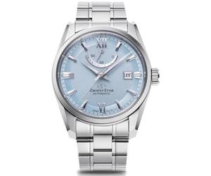 Orient Star Contemporary Mens Silver Automatic Watch with Stainless Steel Band Waterproof 10 Bar Case Diameter 38.5mm RE-AU0109L00B