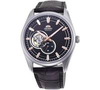 Orient Stretto 41mm Semi Skeleton Black Dial Leather Mens Watch RA-AR0005Y30B