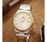 Orient Stretto Men's Automatic Watch RA-AC0R01S30B White Dial Steel Strap 50M