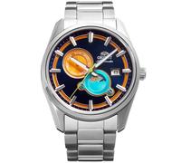 Orient Stretto Sun & Moon Limited Edition RA-AK0316L30B 41.5mm Automatic Mechanical Men’s Watch - Blue Dial, Stainless Steel Case & Bracelet, Sapphire Crystal, Exhibition Caseback & Date Display