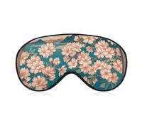 Oriental Ancient Style Sleep Mask Light Blocking Eye Cover Polyester Eye Mask with Elastic Strap Blindfold for Side Sleeper Sleeping Masks Face Hugging for Women Men Travel