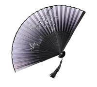 Oriental Antique Folding Fan - Chinese Paper Hand Folding Fan with Tassel | Chinese Style Folding Antique Fan | Chinese Style Folding Hand Fan | Antique Oriental P Fan