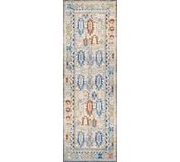 Oriental Area Rug for Living Room & Bedroom - Vintage Design with Distressed Finish, Soft & Durable, Stain-Resistant & Non-Shedding, Sizes