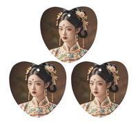 Oriental Beauty Car Air Freshener, 3 Pcs Love form Hanging Air Freshener Cards, Long Lasting Fragrance Scented Cards for Car, Home, Office White-style