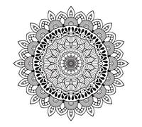 Oriental Black and White Mandala Design Sticker | Laptop, Car, Fridge, Wall Art Decal
