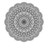 Oriental Black and White Mandala Design Sticker | Laptop, Car, Fridge, Wall Art Decal