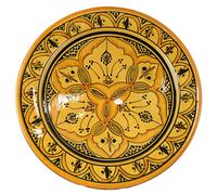Oriental Ceramic Serving Bowl Handcrafted Outdoor 37 Cm Yellow