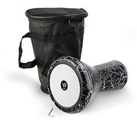 Oriental Children's Darbuka Drum Percussion Die-Cast Aluminium Ripped Varnish Effect Black/White