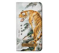 Oriental Chinese Tiger Painting PU Leather Flip Case Cover For iPhone 11 PU Leather Flip Case Cover For iPhone 11 with Personalized Your Name on Leather Tag