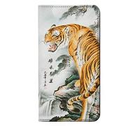 Oriental Chinese Tiger Painting PU Leather Flip Case Cover For Samsung Galaxy A6+ (2018), J8 Plus 2018, A6 Plus 2018