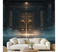 Oriental Classical Carved Door Mural Relief Dragon Flower Wallpaper 300x210 cm Luxury Artistic Wall Decals Peel and Stick Wall Art for Bedroom Bathroom Stickers Home Decor vd62u
