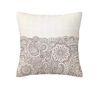 Oriental Decor Throw Pillow Covers,Paisley Nature Traditional,Soft Plush Double-Sided Couch Pillow Covers for Cushions Sofa Living Room Home Decor,Brown 22 x 22 inch
