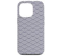 Oriental Delft Blue Koinobori Fish Scale Pattern Case for iPhone 13 Pro