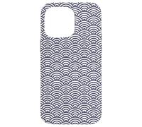 Oriental Delft Blue Koinobori Fish Scale Pattern Case for iPhone 14 Pro Max