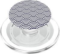 Oriental Delft Blue Koinobori Fish Scale Pattern PopSockets PopGrip for MagSafe