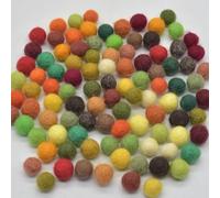 Oriental Direct 100% Wool Felt Balls 1cm - 100 Count - Autumn Woodland