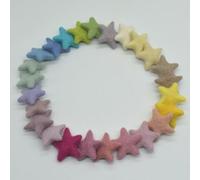 Oriental Direct 100% Wool Felt Stars - 25 Felt Stars - Assorted Light, Pale & Pastel Colours