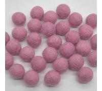 Oriental Direct based in West Yorkshire 100% Wool Felt Balls - 1.5cm - 25 Felt Balls - Coral Pink