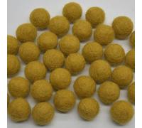 Oriental Direct based in West Yorkshire 100% Wool Felt Balls - 1.5cm - 25 Felt Balls - Dark Goldenrod