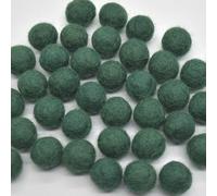 Oriental Direct based in West Yorkshire 100% Wool Felt Balls - 1.5cm - 25 Felt Balls - Dark Green