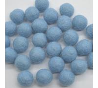Oriental Direct based in West Yorkshire 100% Wool Felt Balls - 1.5cm - 25 Felt Balls - Light Blue