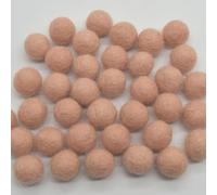 Oriental Direct based in West Yorkshire 100% Wool Felt Balls - 1.5cm - 25 Felt Balls - Light Peach Pink