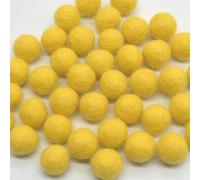 Oriental Direct based in West Yorkshire 100% Wool Felt Balls - 1.5cm - 25 Felt Balls - Mustard Yellow