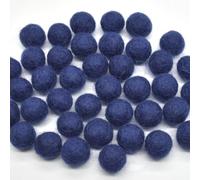 Oriental Direct based in West Yorkshire 100% Wool Felt Balls - 1.5cm - 25 Felt Balls - Navy