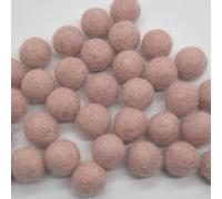 Oriental Direct based in West Yorkshire 100% Wool Felt Balls - 1.5cm - 25 Felt Balls - Pastel Pink