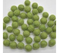 Oriental Direct based in Yorkshire 100% Wool Felt Balls - 100 Felt Balls - 1cm - Light Asparagus Green