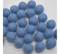 Oriental Direct based in Yorkshire 100% Wool Felt Balls - 2cm - 20 Felt Balls - French Blue