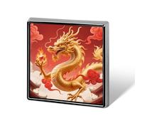 Oriental Dragon Orb Brooch Pins Lapel Pins for Men Women Badge Button Cover Decorative Jewelry Charms for Hats Bags Backpacks Suits Shirts Scarves Clothing Accessories Banquet Wedding Gift