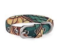 Oriental Dragon Pattern Dog Collar Adjustable Martingale Pet Collar Female Male Cute Cat Collars No Pull Dog Choker Collars for Small Medium Large Pet