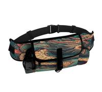 Oriental Dragon Pattern Dog Treat Pouch Dog Fanny Pack