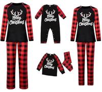 Oriental eLife Christmas Matching Family Pyjamas Outfit Set Sleepwear Holiday Party Long Sleeve T-Shirt +Pants Pajamas 2PCS Set for Adults Womens Kids Toddle Baby Nightshirts Nightwear
