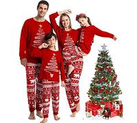 Oriental eLife Matching Christmas Pjs For Family,Elf Pyjamas Christmas,Matching Family Christmas Pyjamas Set,Xmas Elf Printed Sleepwear