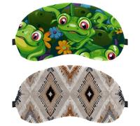 Oriental Ethnic Pattern 2 Pieces Light-Blocking Soft Breathable Blindfold Sleeping Masks