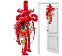 Oriental Fabric Hanger: Huge Manual, Trinket with Blessing Emblem, Twenty-Six Spring Festivals, Decorative Piece | with Twisted Tab for Relocation Celebrations